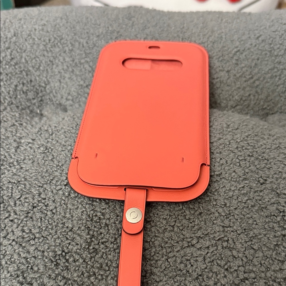 Apple Orange Leather Phone Case